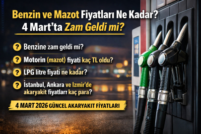 Benzin ve mazot fiyatları ne kadar? 4 Mart’ta zam geldi mi, akaryakıt kaç TL oldu?