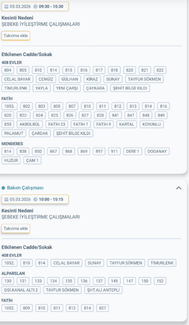 HATAY KIRIKHAN'DA ELEKTRİK KESİNTİSİ