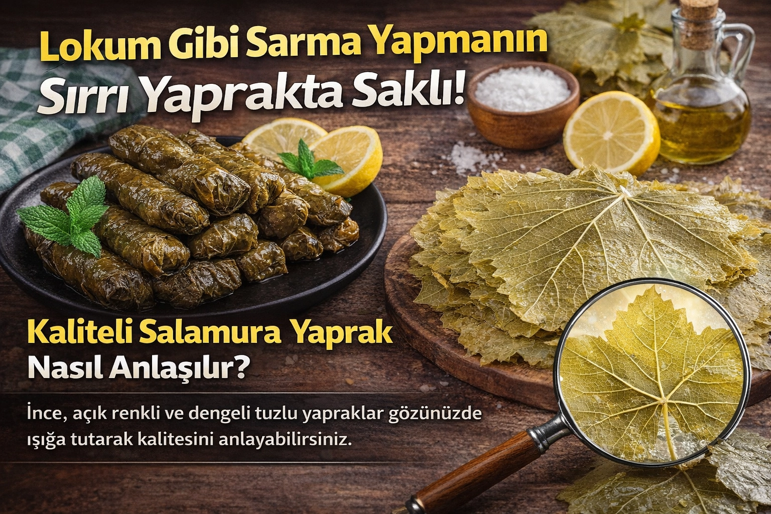 LOKUM GİBİ SARMA YAPMANIN SIRRI YAPRAKTA SAKLI! KALİTELİ SALAMURA YAPRAK NASIL ANLAŞILIR?