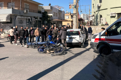 Mersin’in otomobil ve motosiklet çarpıştı
