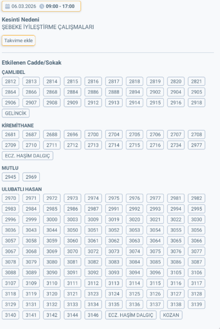 ADANA YÜREĞİR'DE ELEKTRİK KESİNTİSİ