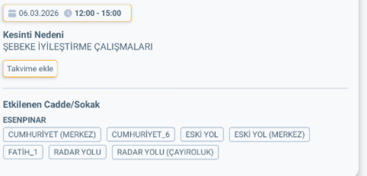 MERSİN ERDEMLİ'DE ELEKTRİK KESİNTİSİ