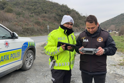 Arnavutköy’de drone destekli trafik denetimi: 96 Bin TL ceza kesildi