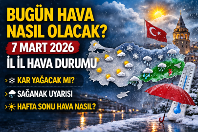Bugün hava nasıl olacak? 7 Mart 2026 il il hava durumu: Kar yağacak mı, hafta sonu hava nasıl?