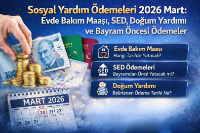 2026 Mart sosyal yardım ödemeleri: Evde bakım, SED ve doğum yardımı hangi tarihte yatacak?