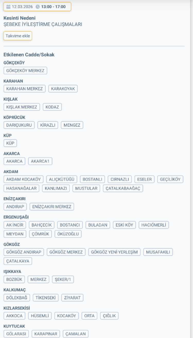 ADANA ALADAĞ'DA ELEKTRİK KESİNTİSİ