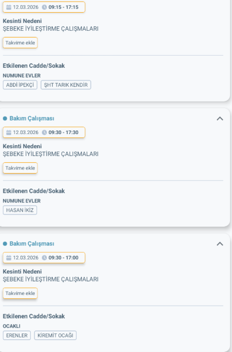 HATAY DÖRTYOL'DA ELEKTRİK KESİNTİSİ