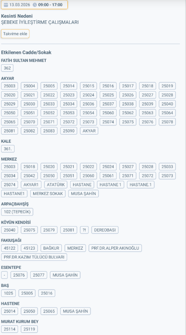MERSİN ERDEMLİ'DE ELEKTRİK KESİNTİSİ