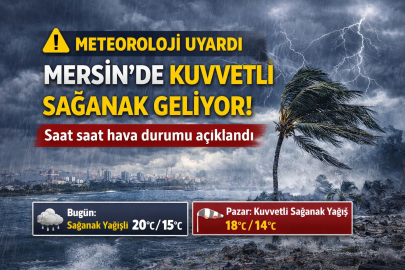 Mersin’de yağmur geliyor! Meteoroloji saat vererek uyardı