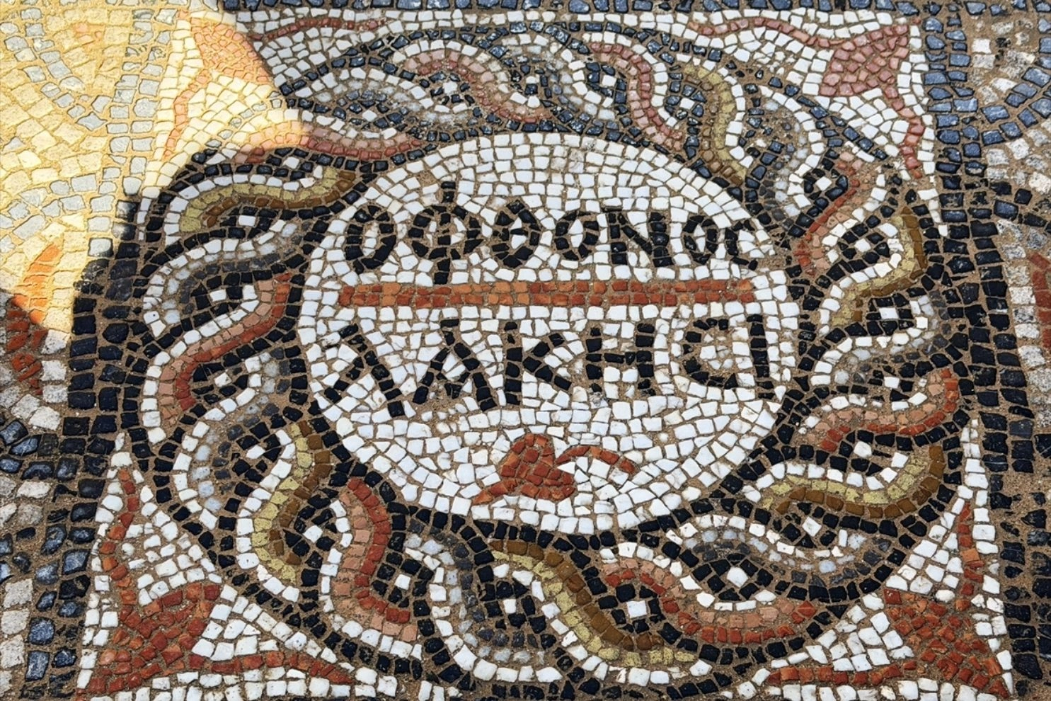 3 bin yıllık antik kentte "kıskanan çatlasın" yazılı mozaik bulundu