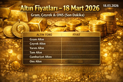 18 MART 2026 ALTIN FİYATLARI NE KADAR? GRAM, ÇEYREK VE ONS ALTIN KAÇ TL OLDU?