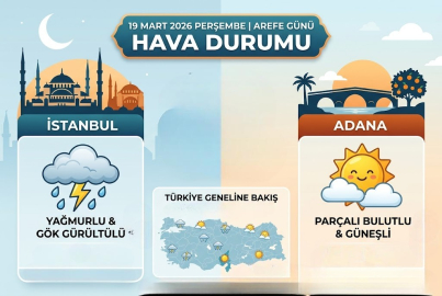 19 Mart 2026 Perşembe Arefe günü hava nasıl olacak? İstanbul ve Adana’da yağmur yağacak mı, fırtına bekleniyor mu?