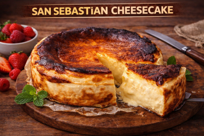 SAN SEBASTIAN CHEESECAKE TARİFİ: YANIK YÜZEYİYLE ÜNLÜ EFSANE LEZZET EVDE NASIL YAPILIR?