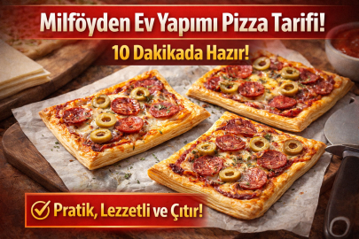 Milföyden Ev Yapımı Pizza Tarifi! 10 Dakikada Hazır!