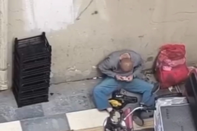 Kızıltepe'de dilencinin para saydığı anlar kamerada