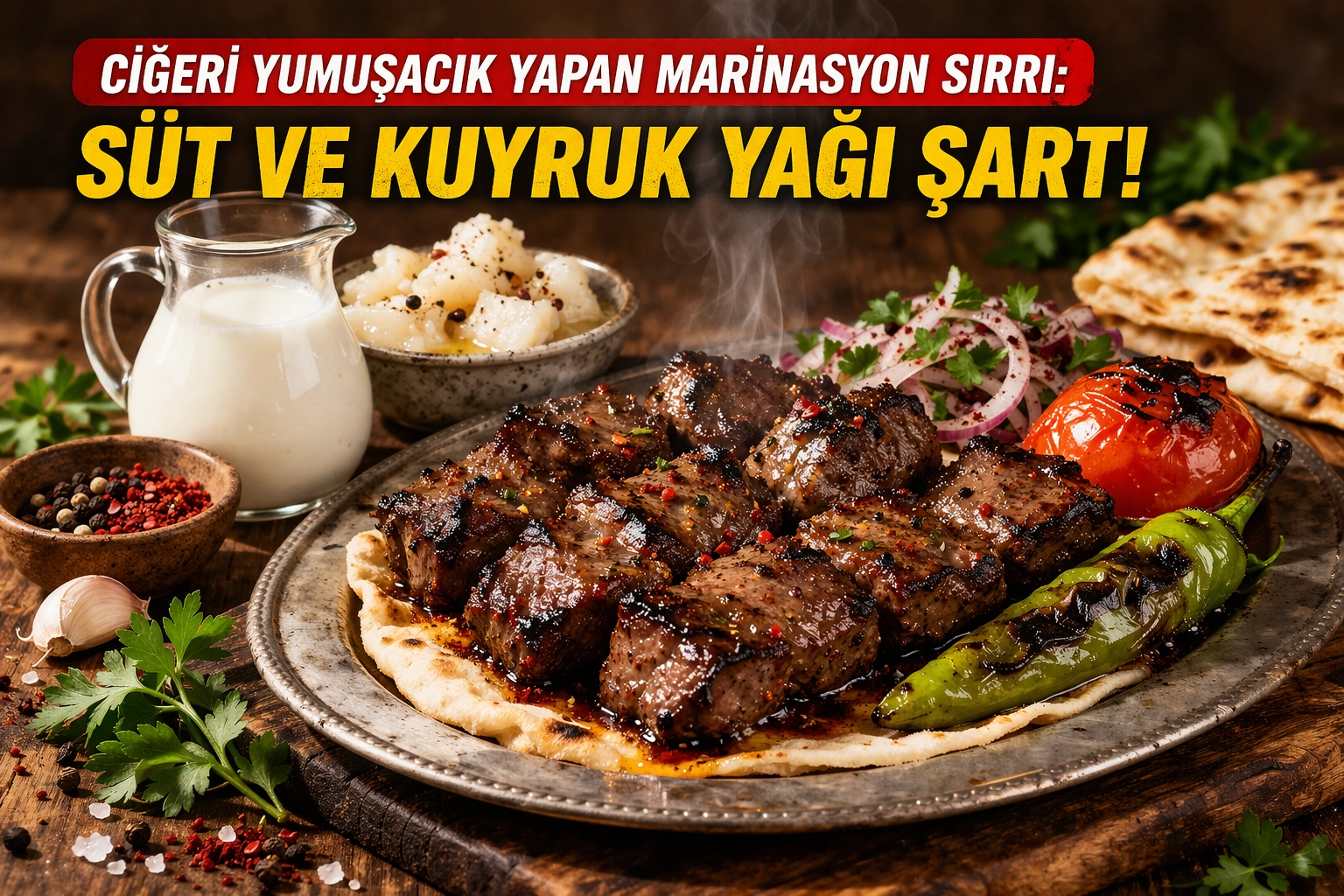 Ciğeri Yumuşacık Yapan Marinasyon Sırrı: Süt ve Kuyruk Yağı Şart