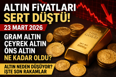 Altın fiyatları sert düştü! 23 Mart Pazartesi Gram altın, çeyrek altın, ons altın fiyatları
