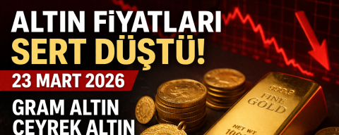 Altın fiyatları sert düştü! 23 Mart Pazartesi Gram altın, çeyrek altın, ons altın fiyatları