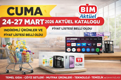 BİM Market 24-27 mart 2026 aktüel kataloğu açıklandı: Salı ve Cuma fırsatları dikkat çekiyor