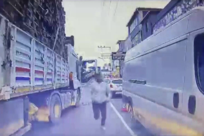 Tır yolcusunun bıçaklı saldırısı trafikte panik yarattı