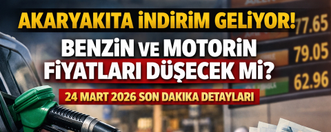 Bu sefer zam değil indirim geliyor! 24 Mart 2026 Benzin ve Motorin fiyatları ne oldu?