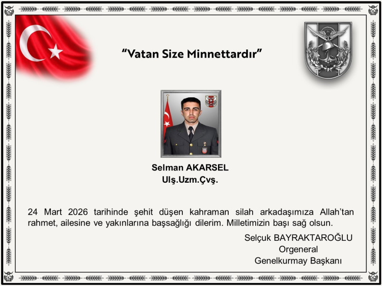 MSB acı haberi duyurdu Şehit sayımız 2'ye çıktı 2