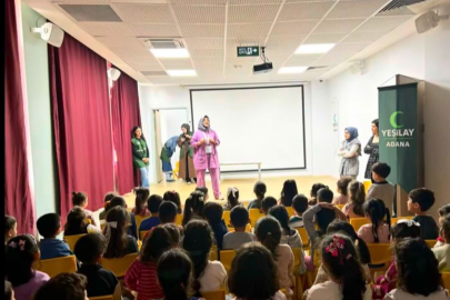 Yeşilay Adana Şubesi, Atakent Anaokulu’nda miniklerle sağlıklı yaşamı öğretti