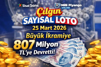 Çılgın Sayısal Loto 25 Mart 2026 sonuçları açıklandı! Büyük ikramiye çıktı mı? Kim kazandı?