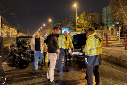 Kayseri'de kaza yapan ehliyetsiz ve alkollü sürücüyü, polis tedaviye ikna etti