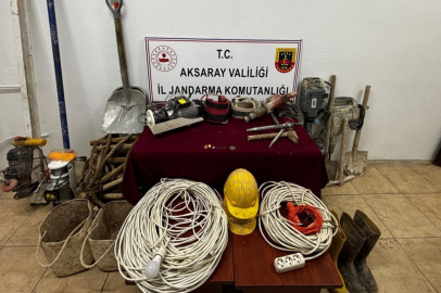 Aksaray’da kaçak kazı yapanlara suçüstü baskın