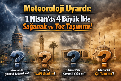 1 Nisan’da hava nasıl olacak? İstanbul, İzmir, Ankara ve Adana’da sağanak ve toz taşınımı var mı?