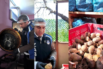 Hatay'da hijyen skandalı! Sinekler uçuşan çürümüş patatesler, kararmış tencereler...