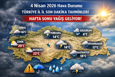 BUGÜN HAVA NASIL OLACAK? 4 NİSAN’DA İSTANBUL, ADANA, ANKARA’DA YAĞMUR VAR MI?