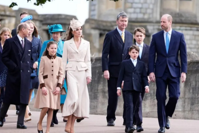 İngiliz Kraliyet ailesi Paskalya ayininde bir araya geldi: Galler Prensesi Catherine iki yıl sonra törene katıldı