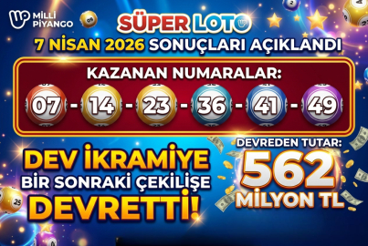 7 Nisan 2026 Süper Loto sonuçları açıklandı: Büyük ikramiye devretti!