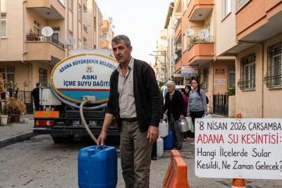 8 Nisan 2026 Çarşamba günü Adana’da hangi mahallelerde su kesintisi var? Sular ne zaman gelecek?