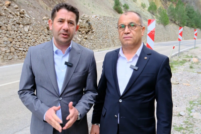 Feke ve Saimbeyli belediye başkanları, yeni yapılacak tünel projesini yerinde anlattı