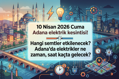 Adana elektrik kesintisi programı belli oldu: 10 Nisan 2026 Cuma günü elektrikler ne zaman gelecek?