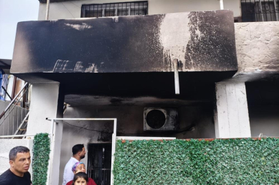 Tarsus’ta klima patladı, evde yangın çıktı!