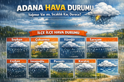 Adana 13 Nisan 2026 Pazartesi hava durumu | Adana’da yarın hava nasıl olacak, yağmur yağacak mı, sıcaklık kaç derece?