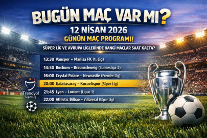 BUGÜN MAÇ VAR MI? 12 NİSAN 2026 GÜNÜN MAÇ PROGRAMI | SÜPER LİG VE AVRUPA’DA HANGİ MAÇLAR OYNANACAK?