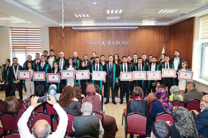 Adana Barosu’nda 15 genç avukat mesleğe ilk adımını attı