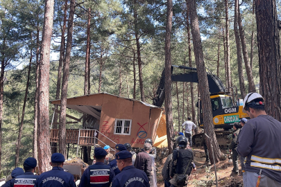 Osmaniye'de orman arazisine inşa edilen 31 kaçak yapı yıkıldı