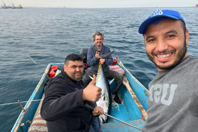 Hatay’da şaşırtan av: 1,5 metrelik orkinos yakalandı