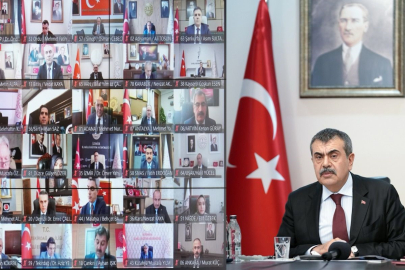 Bakan Tekin, 81 ilin milli eğitim müdürüyle çevrim içi toplantı gerçekleştirdi