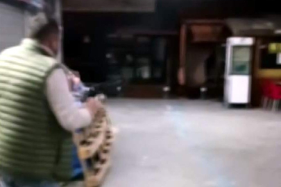 Devrek’te iş yerine silahlı saldırı anı kamerada