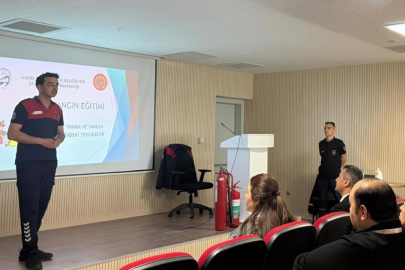 Dörtyol devlet hastanesi'nde yangın eğitimi verildi