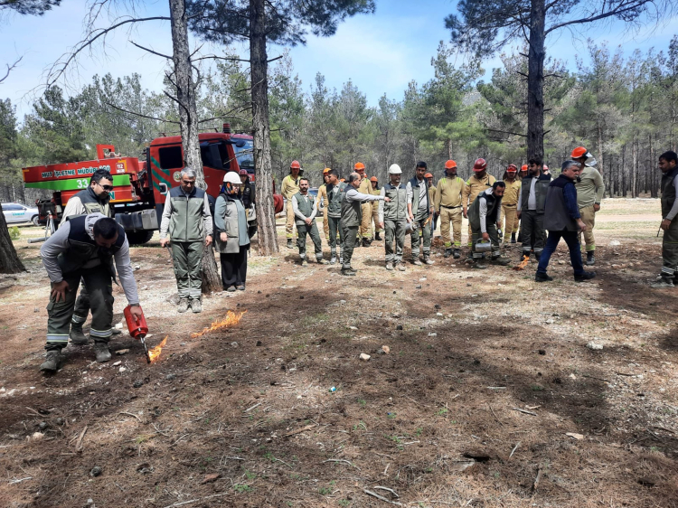 Mersin'in Mut ilçesinde orman yangınlarına karşı hazırlık tatbikatı düzenlendi 2