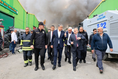 Vali Yavuz'dan yangın alanına yakın takip