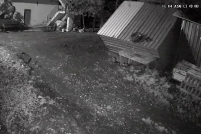 Kuvvetli fırtınanın tavuk kümesini uçurduğu o anlar kamerada